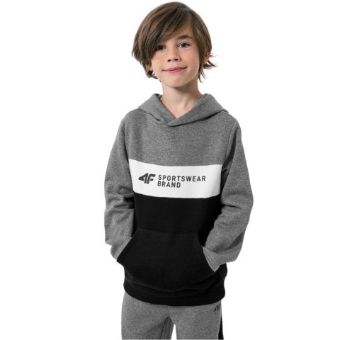 Bluza dla chłopca 4F średni szary melanż HJZ22 JBLM003 24M Bluza dla chłopca 4F średni szary melanż HJZ22 JBLM003 24M