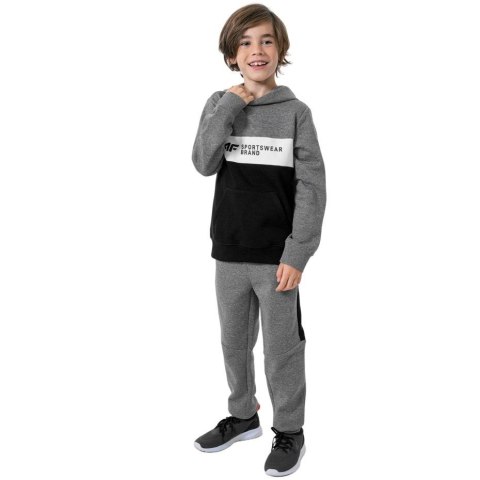 Bluza dla chłopca 4F średni szary melanż HJZ22 JBLM003 24M Bluza dla chłopca 4F średni szary melanż HJZ22 JBLM003 24M