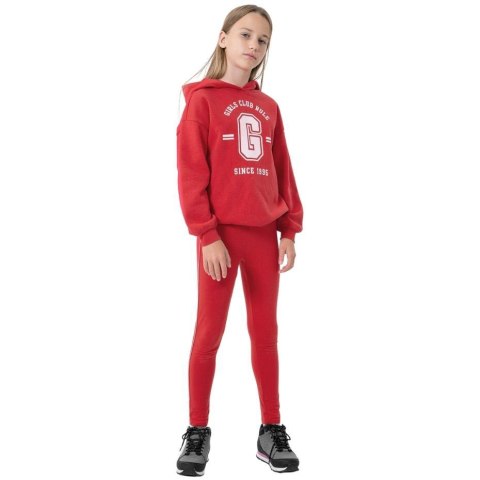 Legginsy dla dziewczynki 4F czerwone HJZ22 JLEG004 62S Legginsy dla dziewczynki 4F czerwone HJZ22 JLEG004 62S