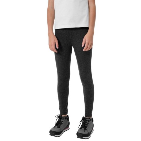 Legginsy dla dziewczynki 4F średni szary melanż HJZ22 JLEG001 24M Legginsy dla dziewczynki 4F średni szary melanż HJZ22 JLEG001 24M