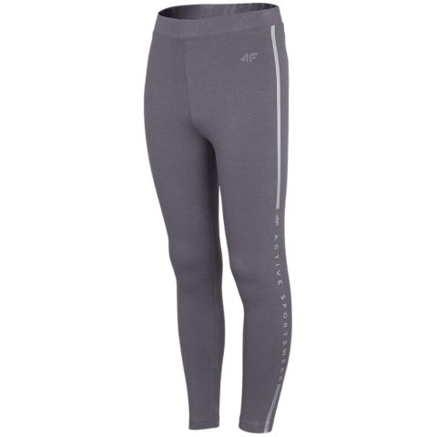 Legginsy dla dziewczynki 4F szare HJZ22 JLEG002 23S Legginsy dla dziewczynki 4F szare HJZ22 JLEG002 23S
