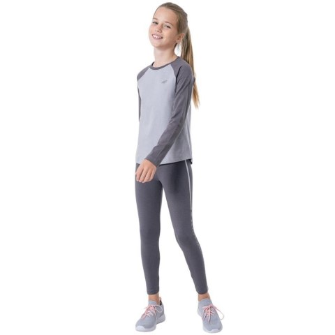 Legginsy dla dziewczynki 4F szare HJZ22 JLEG002 23S Legginsy dla dziewczynki 4F szare HJZ22 JLEG002 23S