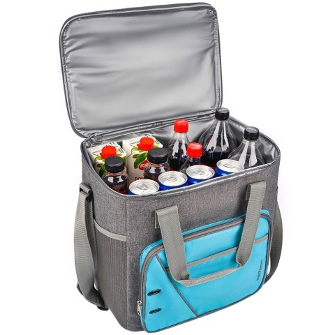 Torba termiczna Meteor Frosty 30L niebiesko-szara 74641 Torba termiczna Meteor Frosty 30L niebiesko-szara 74641