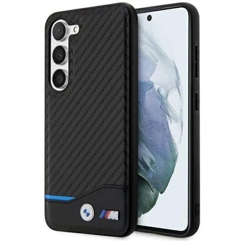 Etui BMW do Samsung Galaxy S23 Leather Carbon czarny