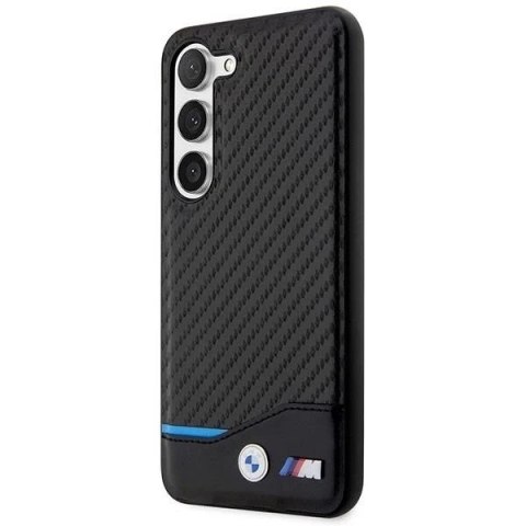 Etui BMW do Samsung Galaxy S23+ Plus Leather Carbon czarny