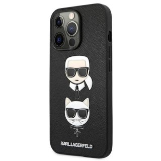 Etui Karl Lagerfeld KLHCP13LSAKICKCBK do iPhone 13 Pro / 13 6,1" hardcase Saffiano Karl & Choupette