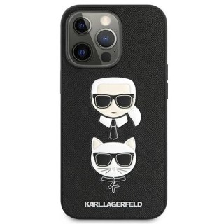 Etui Karl Lagerfeld KLHCP13LSAKICKCBK do iPhone 13 Pro / 13 6,1" hardcase Saffiano Karl & Choupette