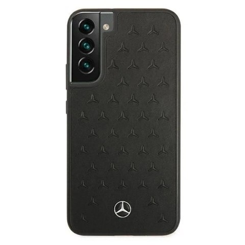 Etui Mercedes MEHCS22MPSQBK do Galaxy S22+ S906 hardcase Leather Stars Pattern czarny/black