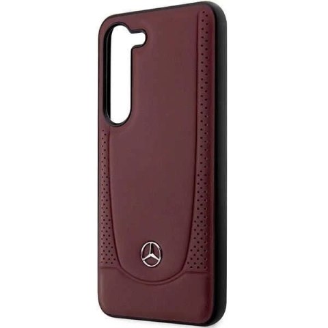 Etui Mercedes do Samsung Galaxy S23 HardCase Leather Urban Bengale czerwony