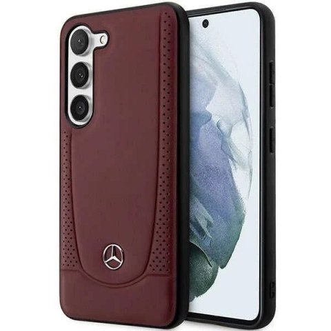 Etui Mercedes do Samsung Galaxy S23+ Plus HardCase Leather Urban Bengale czerwony