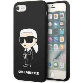 Etui ochronne na telefon Karl Lagerfeld KLHCI8SNIKBCK do Apple iPhone 7/8/ SE 2020/2022 hardcase czarny/black Silicone Ikonik