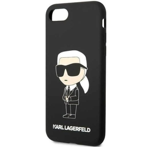 Etui ochronne na telefon Karl Lagerfeld KLHCI8SNIKBCK do Apple iPhone 7/8/ SE 2020/2022 hardcase czarny/black Silicone Ikonik