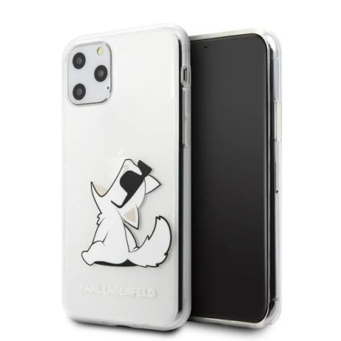 Etui ochronne na telefon Karl Lagerfeld KLHCN58CFNRC do Apple iPhone 11 Pro hardcase transparent Choupette Fun