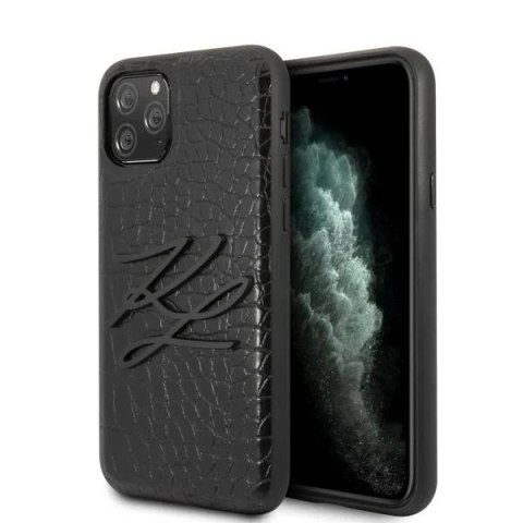 Etui ochronne na telefon Karl Lagerfeld KLHCN58CRKBK do Apple iPhone 11 Pro hardcase czarny/black Croco
