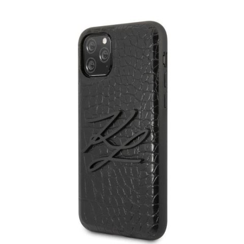 Etui ochronne na telefon Karl Lagerfeld KLHCN58CRKBK do Apple iPhone 11 Pro hardcase czarny/black Croco