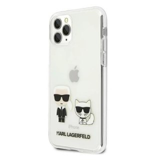 Etui ochronne na telefon Karl Lagerfeld KLHCN65CKTR do Apple iPhone 11 Pro Max hardcase Transparent Karl & Choupette