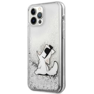 Etui ochronne na telefon Karl Lagerfeld KLHCP12LGCFS do Apple iPhone 12 Pro Max 6,7" srebrny/silver hardcase Liquid Glitter Chou