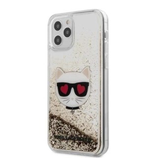 Etui ochronne na telefon Karl Lagerfeld KLHCP12LLCGLGO do Apple iPhone 12 Pro Max 6,7" złoty/gold hardcase Liquid Glitter Choupe