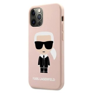 Etui ochronne na telefon Karl Lagerfeld KLHCP12LSLFKPI do Apple iPhone 12 Pro Max 6,7" hardcase jasnoróżowy/light pink Silicone 