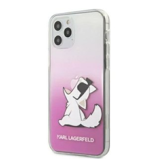 Etui ochronne na telefon Karl Lagerfeld KLHCP12MCFNRCPI do Apple iPhone 12 Pro / 12 6,1" różowy/pink hardcase Choupette Fun