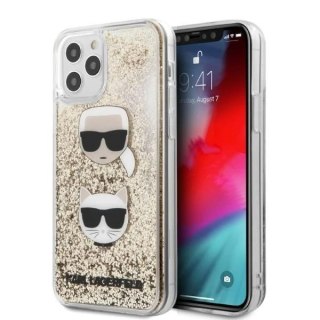 Etui ochronne na telefon Karl Lagerfeld KLHCP12MKCGLGO do Apple iPhone 12 Pro / 12 6,1" złoty/gold hardcase Liquid Glitter Karl&