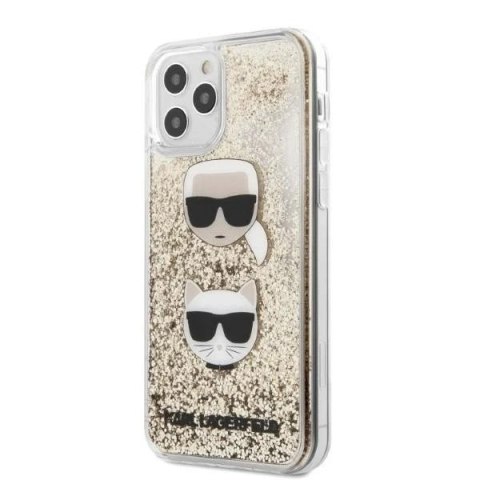 Etui ochronne na telefon Karl Lagerfeld KLHCP12MKCGLGO do Apple iPhone 12 Pro / 12 6,1" złoty/gold hardcase Liquid Glitter Karl&