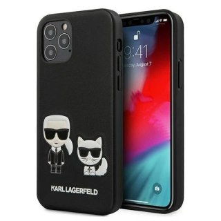 Etui ochronne na telefon Karl Lagerfeld KLHCP12MPCUSKCBK do Apple iPhone 12 Pro / 12 6,1" czarny/black hardcase Ikonik Karl & Ch