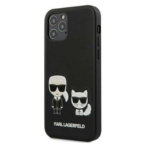 Etui ochronne na telefon Karl Lagerfeld KLHCP12MPCUSKCBK do Apple iPhone 12 Pro / 12 6,1" czarny/black hardcase Ikonik Karl & Ch