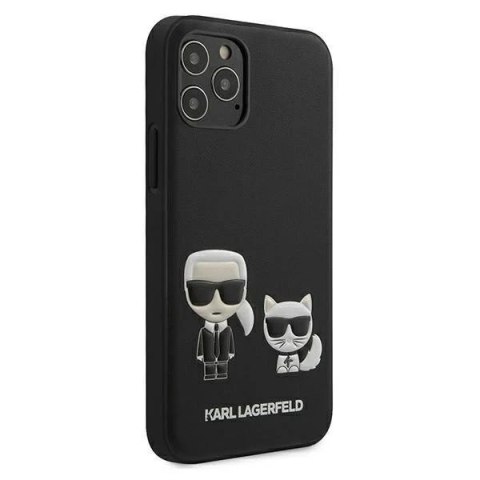 Etui ochronne na telefon Karl Lagerfeld KLHCP12MPCUSKCBK do Apple iPhone 12 Pro / 12 6,1" czarny/black hardcase Ikonik Karl & Ch