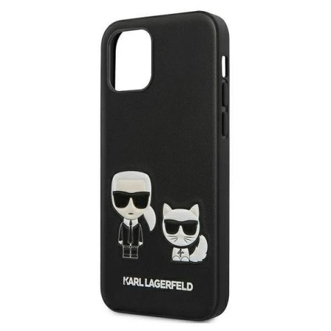 Etui ochronne na telefon Karl Lagerfeld KLHCP12MPCUSKCBK do Apple iPhone 12 Pro / 12 6,1" czarny/black hardcase Ikonik Karl & Ch