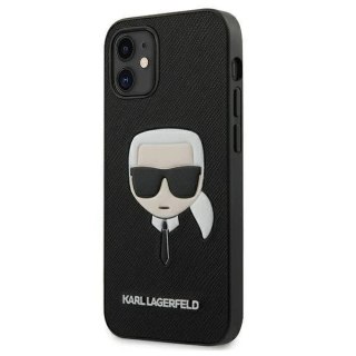 Etui ochronne na telefon Karl Lagerfeld KLHCP12MSAKHBK do Apple iPhone 12 Pro / 12 6,1" czarny/black hardcase Saffiano Ikonik Ka