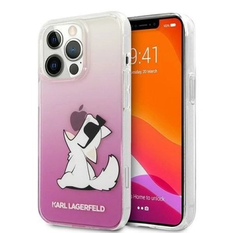 Etui ochronne na telefon Karl Lagerfeld KLHCP13XCFNRCPI do Apple iPhone 13 Pro Max 6,7" hardcase różowy/pink Choupette Fun