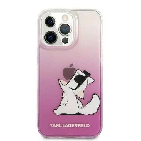 Etui ochronne na telefon Karl Lagerfeld KLHCP13XCFNRCPI do Apple iPhone 13 Pro Max 6,7" hardcase różowy/pink Choupette Fun