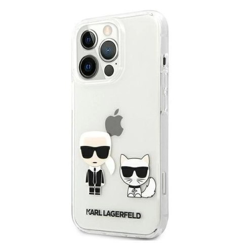 Etui ochronne na telefon Karl Lagerfeld KLHCP13LCKTR do Apple iPhone 13 Pro / 13 6,1" hardcase Transparent Karl & Choupette