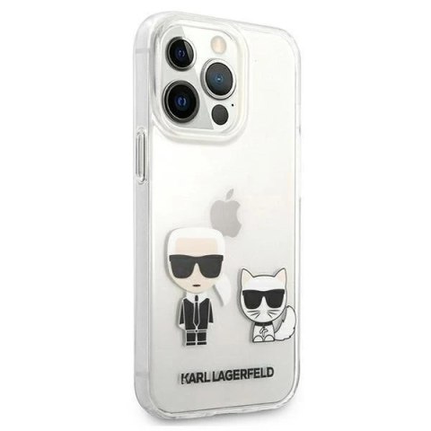 Etui ochronne na telefon Karl Lagerfeld KLHCP13LCKTR do Apple iPhone 13 Pro / 13 6,1" hardcase Transparent Karl & Choupette