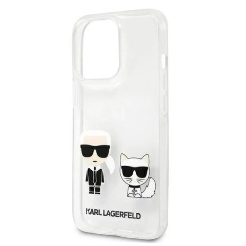Etui ochronne na telefon Karl Lagerfeld KLHCP13LCKTR do Apple iPhone 13 Pro / 13 6,1" hardcase Transparent Karl & Choupette