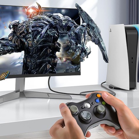 Kabel Przewód HDMI-HDMI 2.1 8K 60Hz 4K 120Hz do przekazywania obrazu i dźwięku Premium HQ 3m