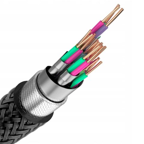 Kabel Przewód HDMI-HDMI 2.1 8K 60Hz 4K 120Hz do przekazywania obrazu i dźwięku Premium HQ 3m