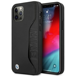 Etui BMW BMHCP12LRCSWK do iPhone 12 Pro Max 6,7" hardcase Leather Signature czarny/black