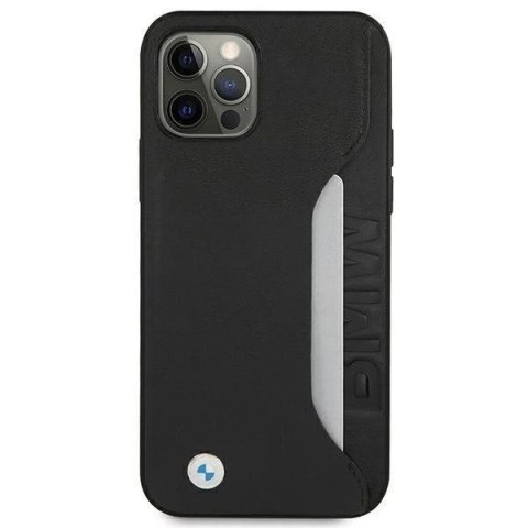 Etui BMW BMHCP12LRCSWK do iPhone 12 Pro Max 6,7" hardcase Leather Signature czarny/black