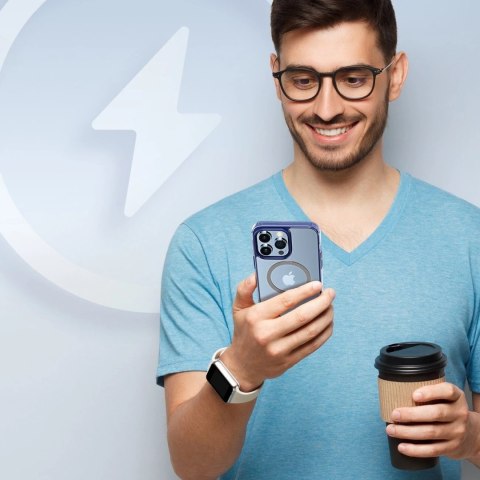 Etui Dux Ducis Clin2 do iPhone 14 Pro Max magnetyczny pokrowiec MagSafe niebieskie