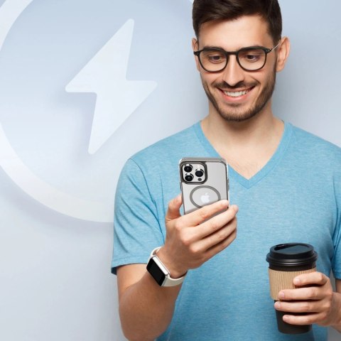 Etui Dux Ducis Clin2 do iPhone 14 Pro Max magnetyczny pokrowiec MagSafe szare