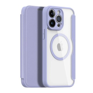 Etui Dux Ducis Skin X Pro do iPhone 14 Pro Max magnetyczny pokrowiec MagSafe z klapką fioletowy