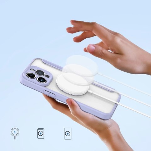 Etui Dux Ducis Skin X Pro do iPhone 14 Pro Max magnetyczny pokrowiec MagSafe z klapką fioletowy