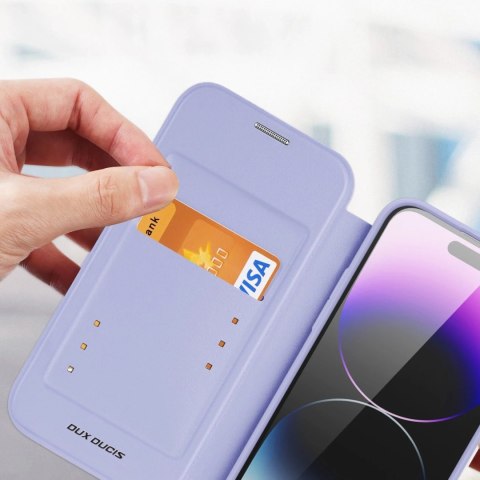 Etui Dux Ducis Skin X Pro do iPhone 14 Pro Max magnetyczny pokrowiec MagSafe z klapką fioletowy