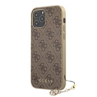 Etui Guess GUHCP12LGF4GBR do iPhone 12 Pro Max 6,7" hardcase 4G Charms Collection brązowy/brown