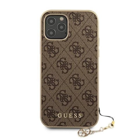 Etui Guess GUHCP12LGF4GBR do iPhone 12 Pro Max 6,7" hardcase 4G Charms Collection brązowy/brown