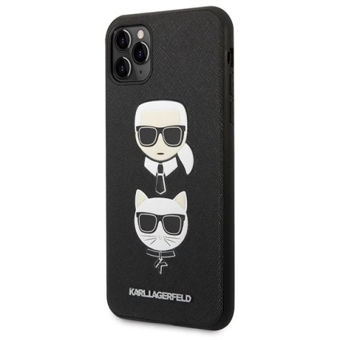 Etui Karl Lagerfeld KLHCN65SAKICKCBK do iPhone 11 Pro Max 6,5" hardcase Saffiano Karl&Choupette Head