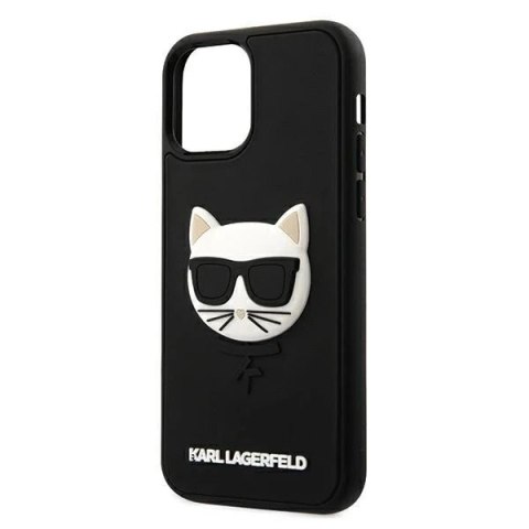 Etui Karl Lagerfeld KLHCP12MCH3DBK do iPhone 12 /12 Pro 6,1" hardcase 3D Rubber Choupette