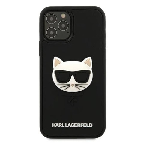 Etui Karl Lagerfeld KLHCP12MCH3DBK do iPhone 12 /12 Pro 6,1" hardcase 3D Rubber Choupette